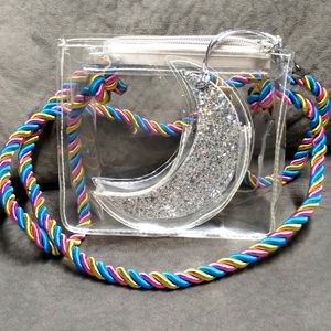 Glitter Moon Clear Crossbody Bag